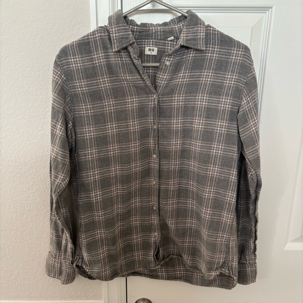 Uniqlo Flannel Checked Long-Sleeve Shirt